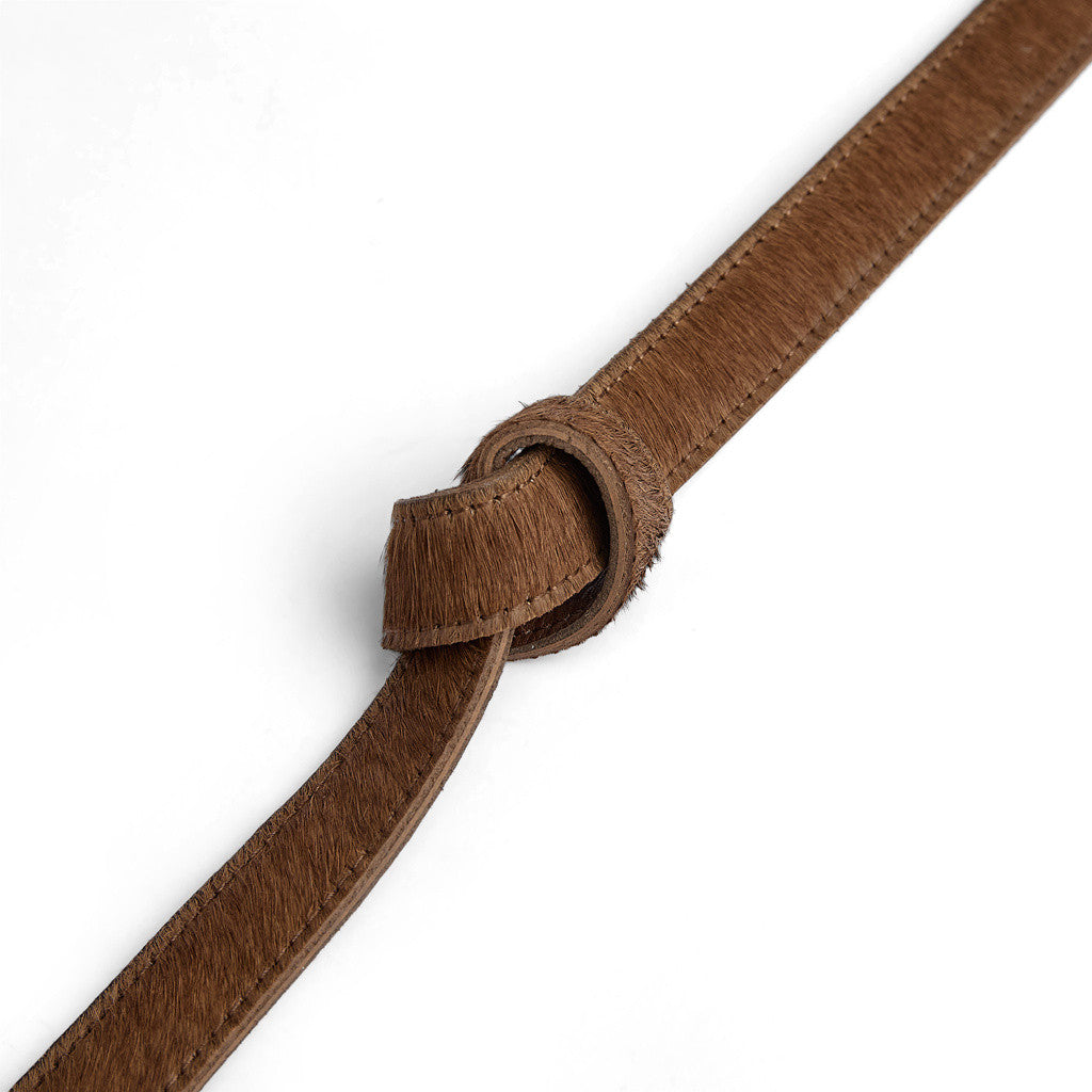 DEPECHE Cow belt Belts 184 Walnut