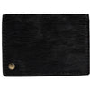 DEPECHE Cow hair-on credit card holder Accessories 095 Jet Black