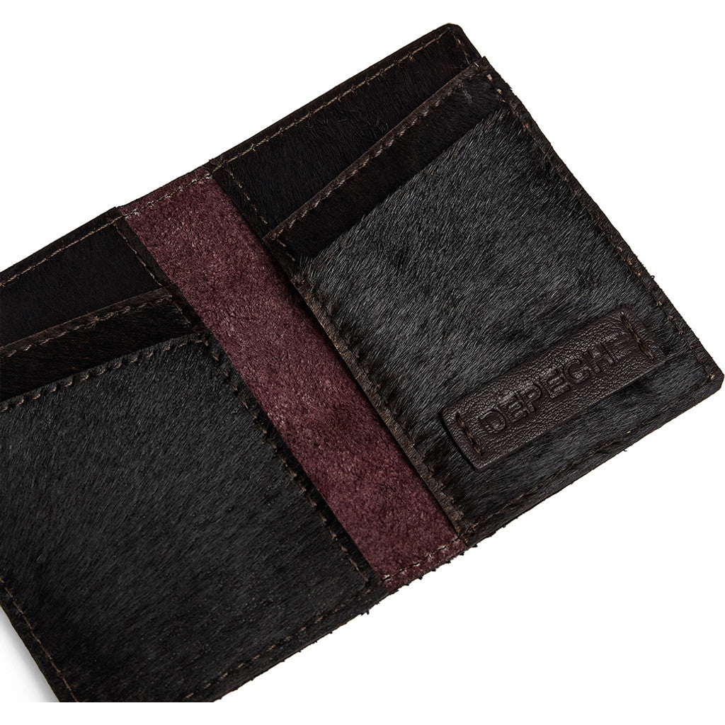 DEPECHE Cow credit card holder Accessories 161 Dark brown