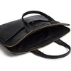 DEPECHE Cow leather computer sleeve with handles Accessories 099 Black