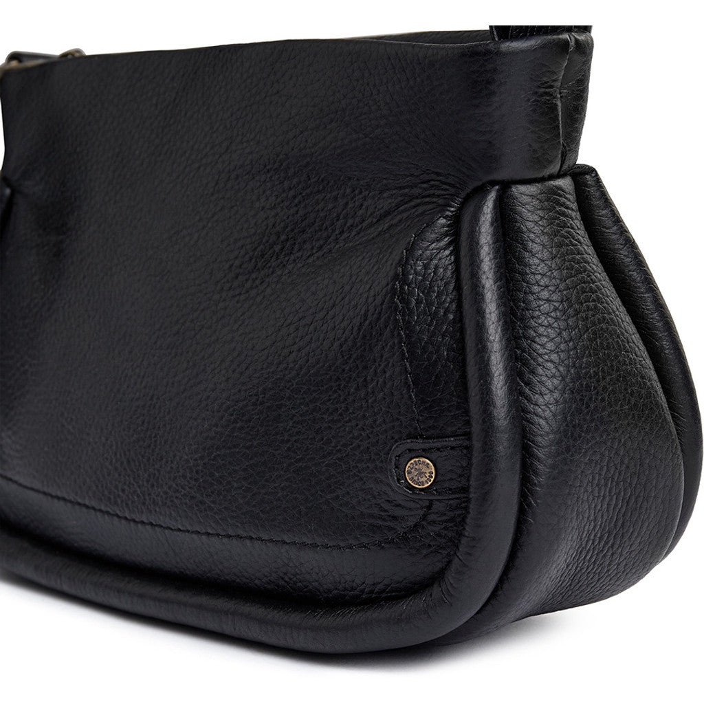 DEPECHE Cow leather crossover bag with tube details Cross over 099 Black