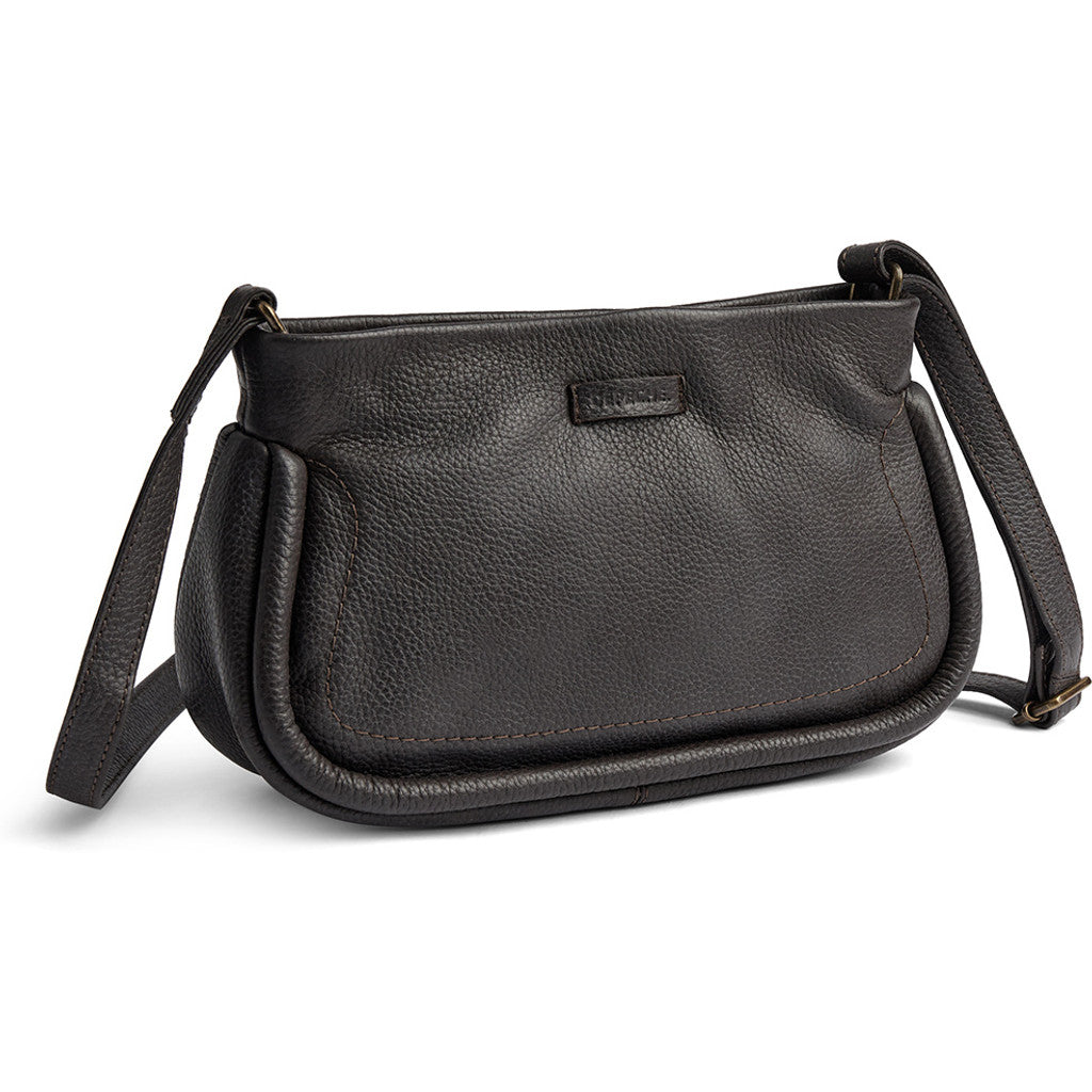DEPECHE Cow leather crossover bag with tube details Cross over 161 Dark brown