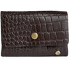 DEPECHE Croco embossed leather card holder Purse / Credit card holder 265 Brown Croco