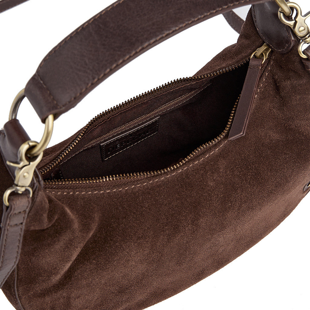 DEPECHE Suede crossbody bag Cross over 008 Chocolate