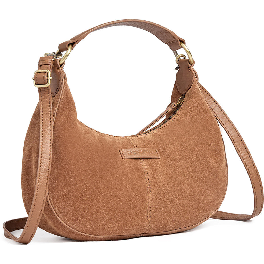 DEPECHE Suede crossbody bag Cross over 013 Tan