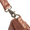 DEPECHE Crossbody bag with delicate edge stitching Cross over 014 Cognac