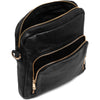 DEPECHE Crossover bag in silky soft leather quality Cross over 099 Black (Nero)