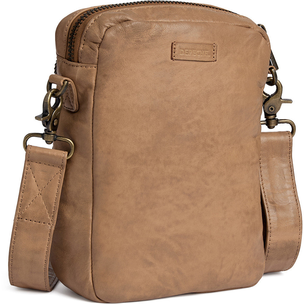 DEPECHE Crossover bag in strong and nice leather quality Crossover 156 Camel
