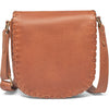 DEPECHE Crossover bag with delicate edge stitching Cross over 014 Cognac