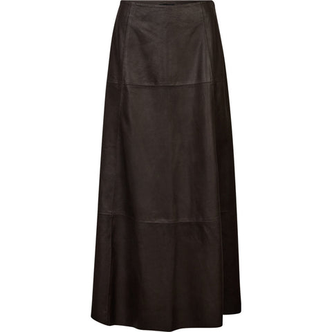 Depeche leather wear Dariana long leather skirt Skirt 015 Brown