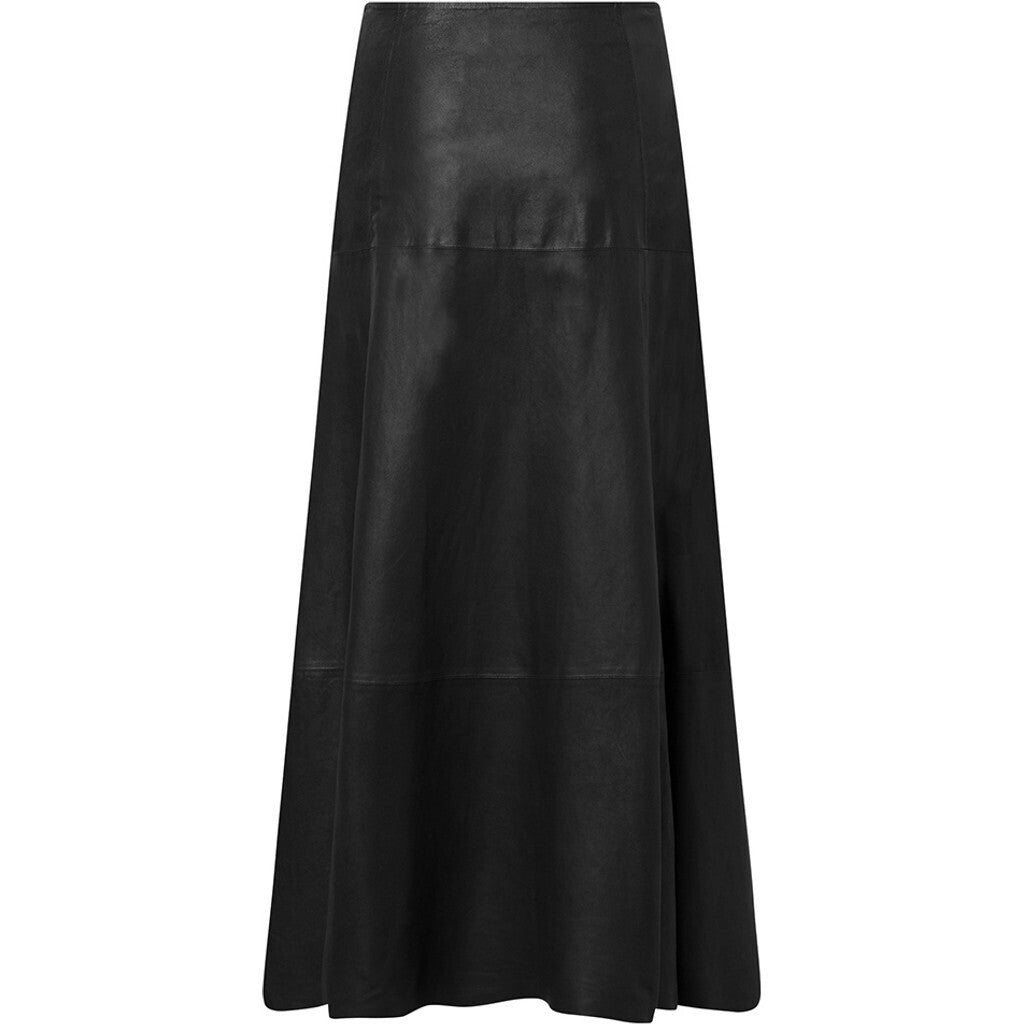 Depeche leather wear Dariana long leather skirt Skirts 099 Black (Nero)