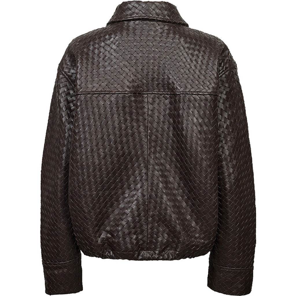 Depeche leather wear Debbie Bomber Jacket Jacket 008 Chocolate