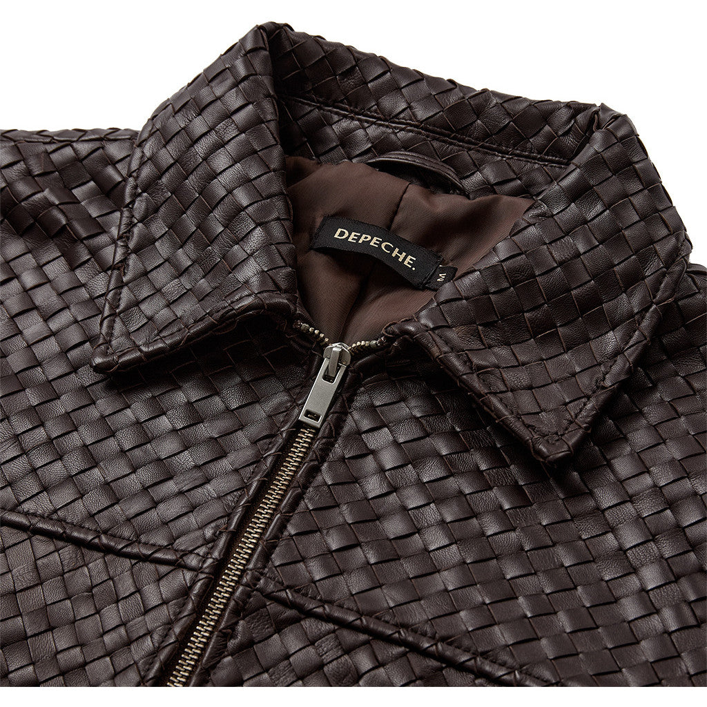 Depeche leather wear Debbie Bomber Jacket Jacket 008 Chocolate