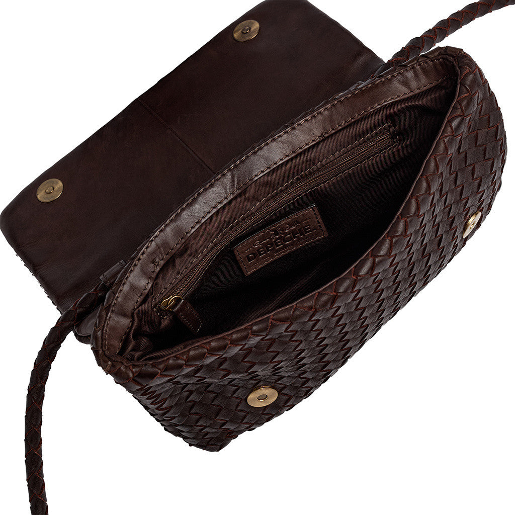 DEPECHE Elegant crossover Clutch 161 Dark brown