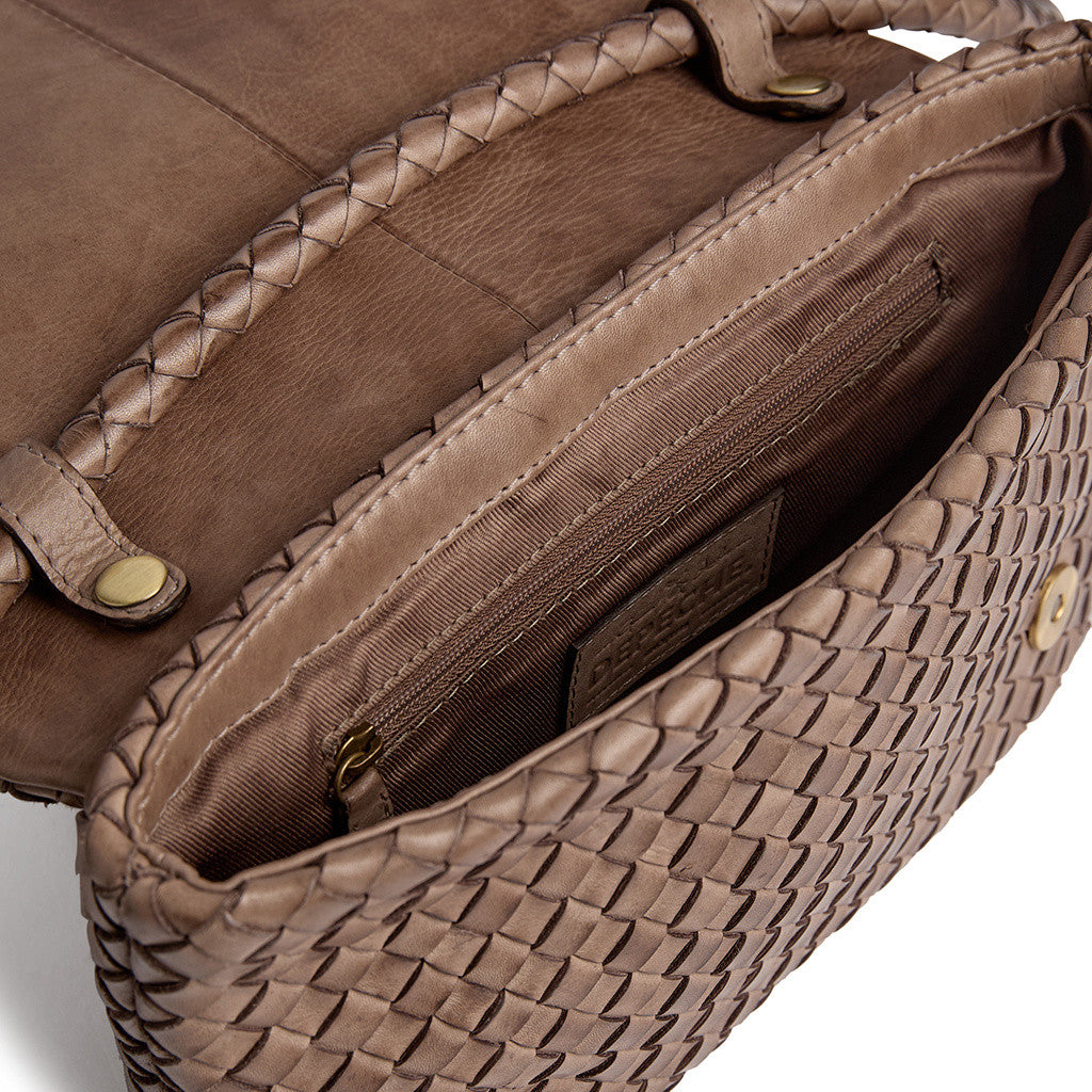 DEPECHE Elegant crossover Clutch 250 Dark Taupe