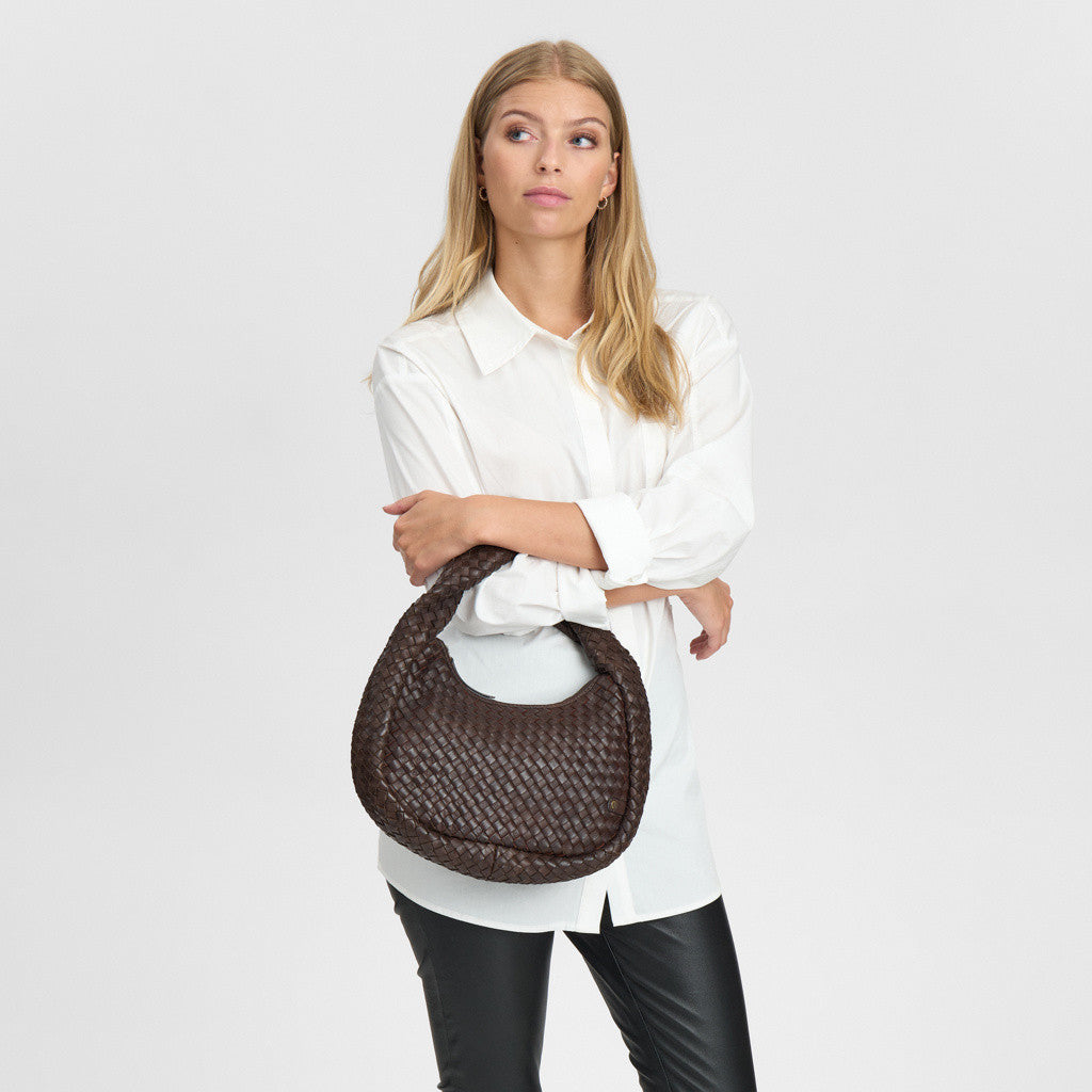 DEPECHE Elegant shoulderbag Shoulderbag / Handbag 161 Dark brown