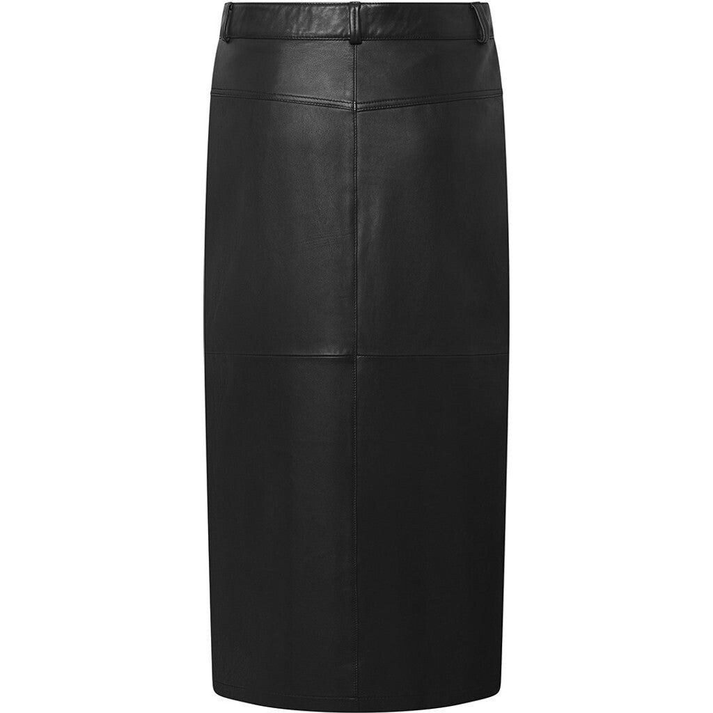 Depeche leather wear Elegant underknee Evi pencil skirt in soft leathe Skirts