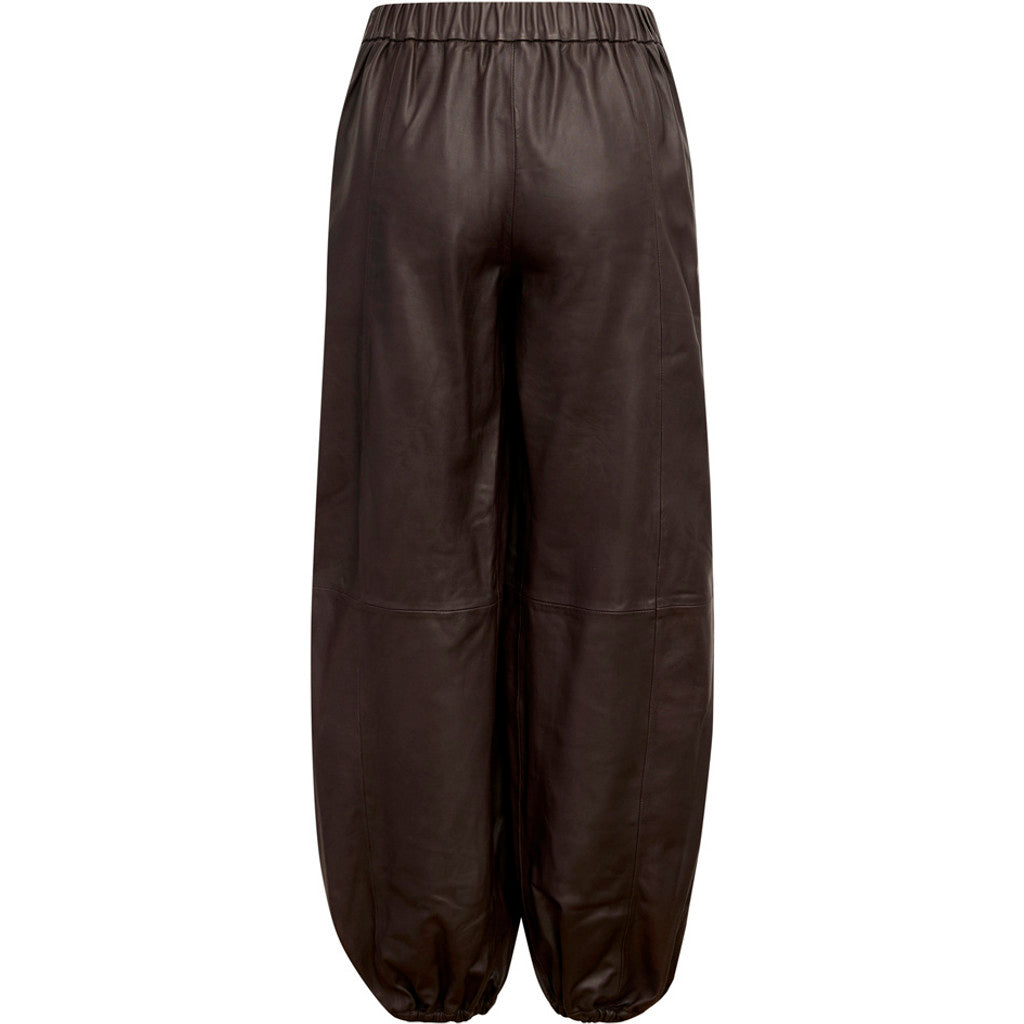Depeche leather wear Ella Balloon Leather Pants Pants 008 Chocolate