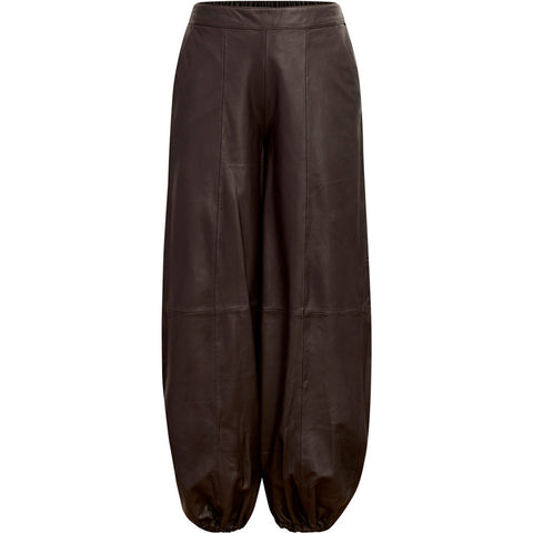 Depeche leather wear Ella Balloon Leather Pants Pants 008 Chocolate