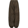 Depeche leather wear Ella balloon pants in soft suede Pants 054 Khaki