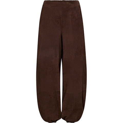 Depeche leather wear Ella balloon pants in soft suede Pants 067 Dusty brown