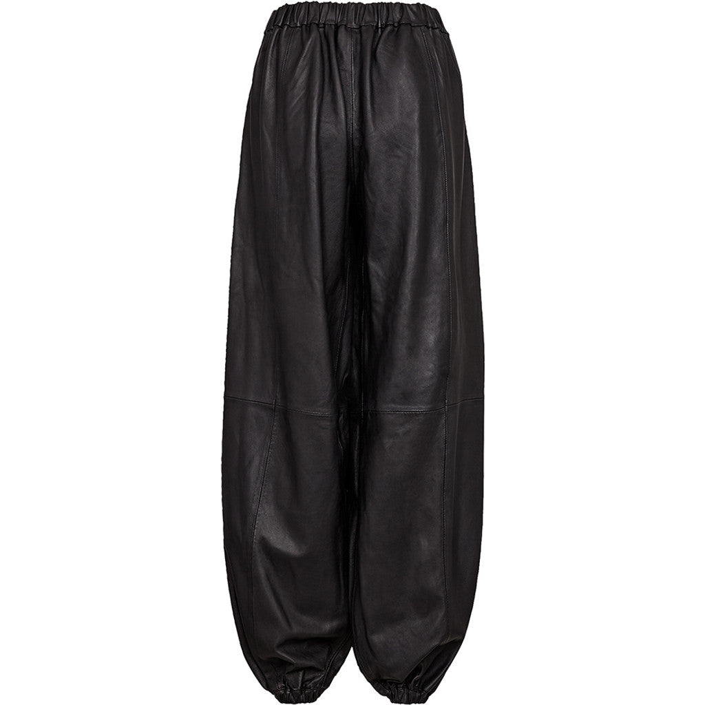 Depeche leather wear Ella balloon trousers in soft lamb leather Pants 099 Black