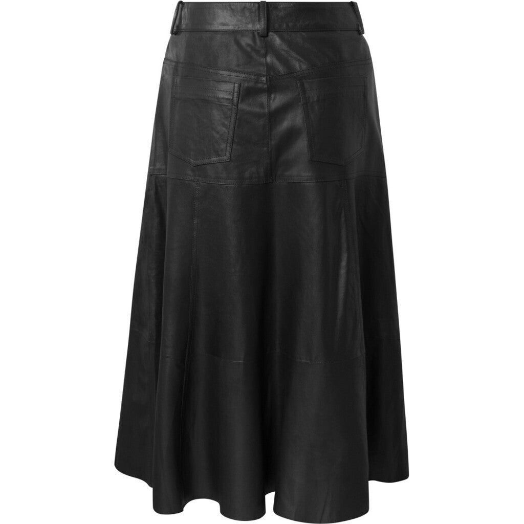 Depeche leather wear EllieDEP Underknee Leather Skirt Skirts 099 Black (Nero)