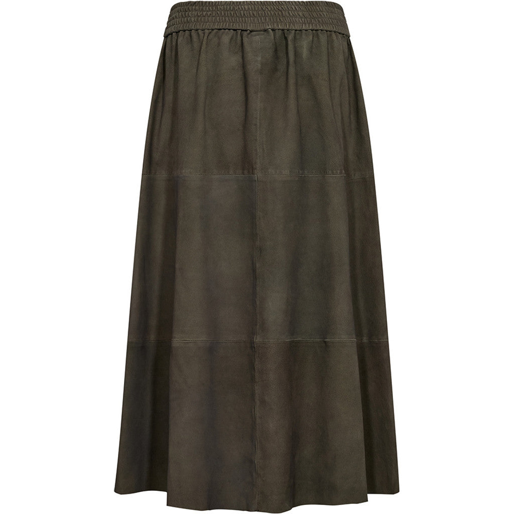 Depeche leather wear Evelyn suede skirt Skirt 054 Khaki
