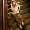 Depeche leather wear Evelyn suede skirt Skirt 311 Wood