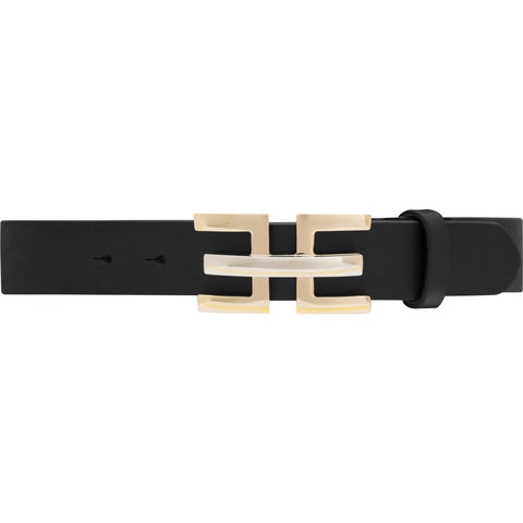 DEPECHE Exclusive and beautiful belt in soft leather Belt 099 Black