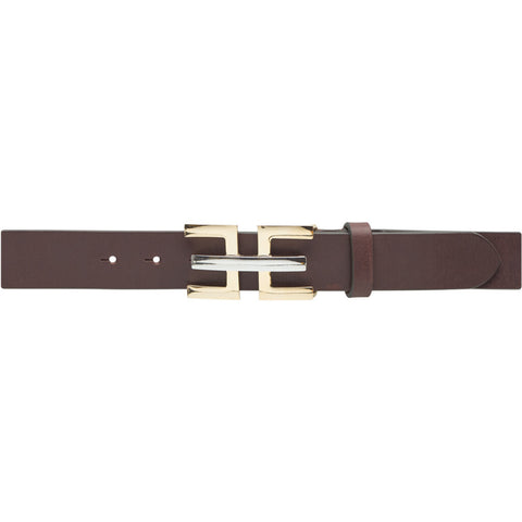 DEPECHE Exclusive and beautiful belt in soft leather Belts 161 Dark brown