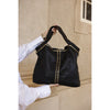 DEPECHE Exclusive shopper bag with embroidery Shopper 099 Black (Nero)