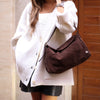 DEPECHE Exclusive suede crossbody bag Cross over 008 Chocolate