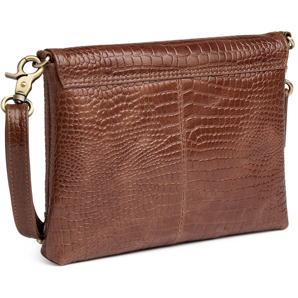 DEPECHE Fashion Favourites croco leather clutch Clutch 326 Cognac Croco