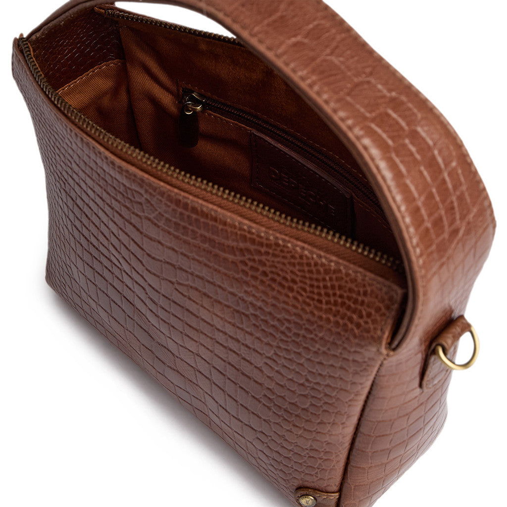 DEPECHE Fashion Favourites croco leather crossover Cross over 326 Cognac Croco