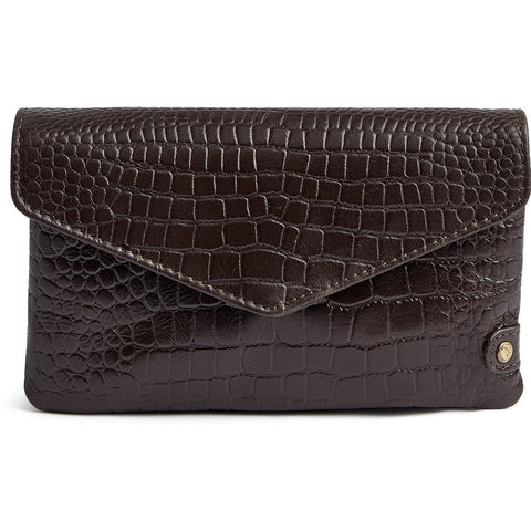 DEPECHE Fashion Favourites croco leather wallet Purse / Credit card holder 265 Brown Croco