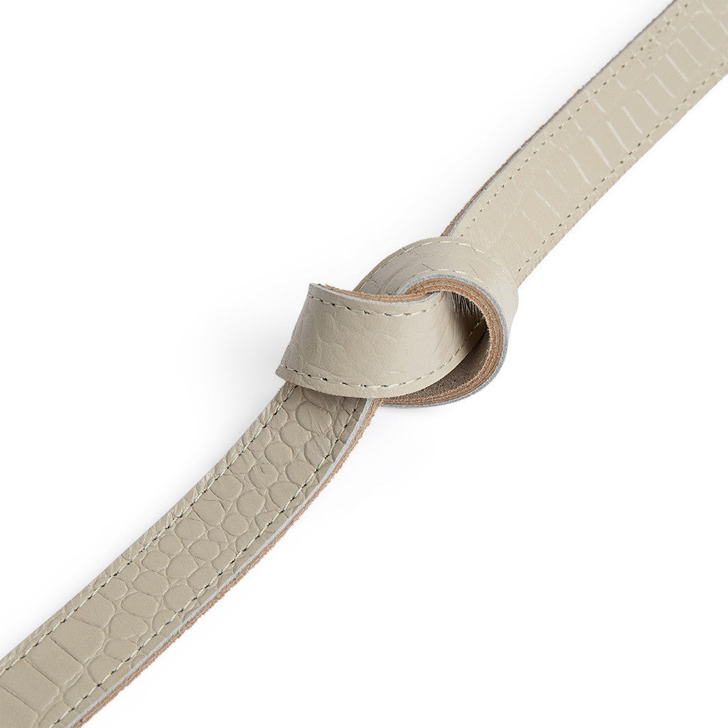 DEPECHE Fashion Favourites croco slim leather belt Belt 325 Sand Croco
