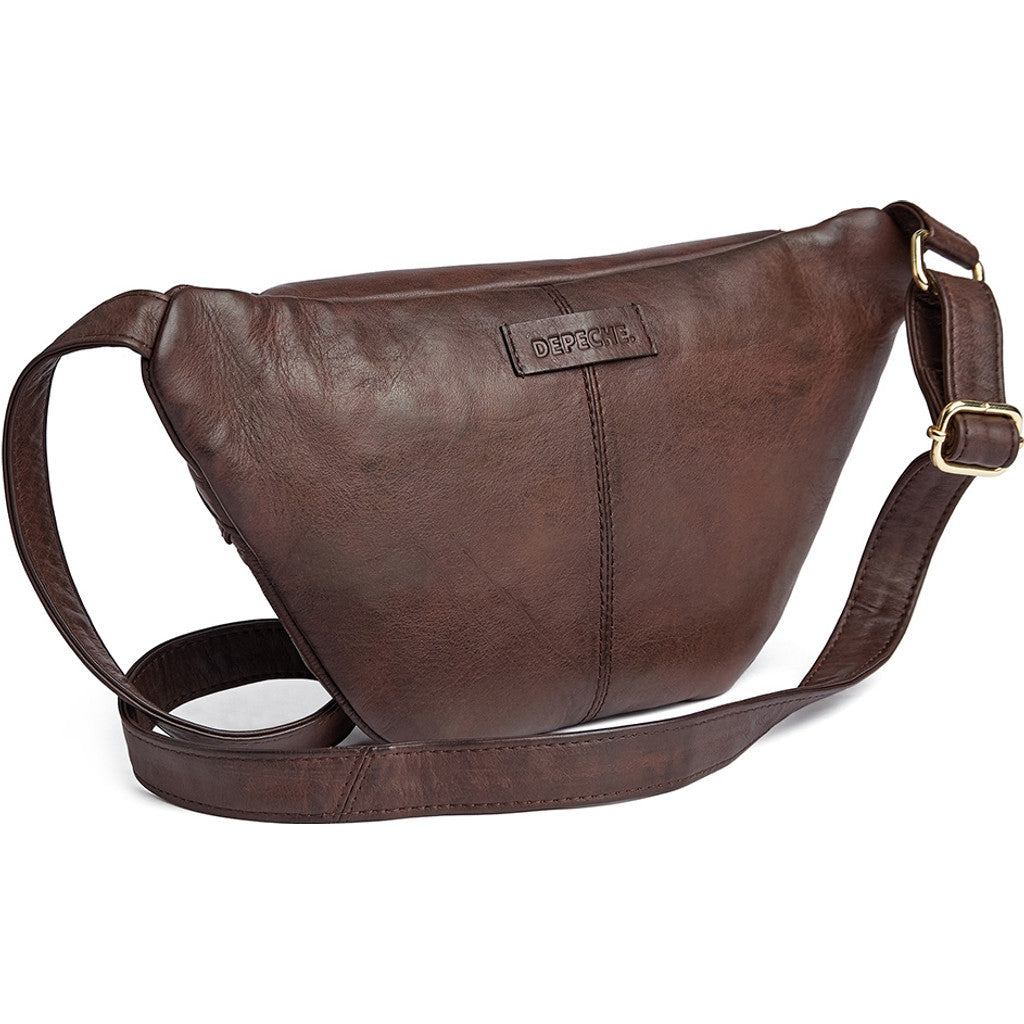 DEPECHE Feminine bumbag in soft leather Bumbag 106 Coffee