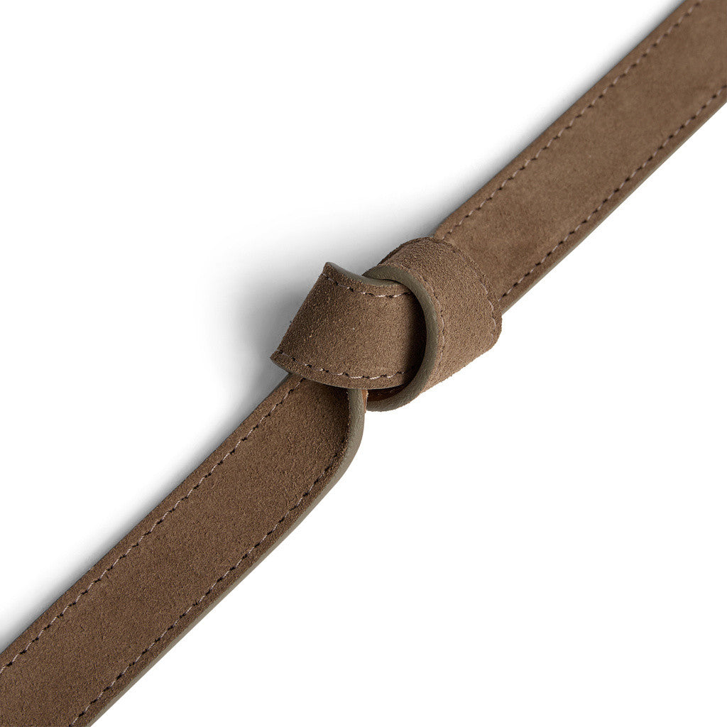 DEPECHE Feminine suede belt with buckle Belt 224 Taupe