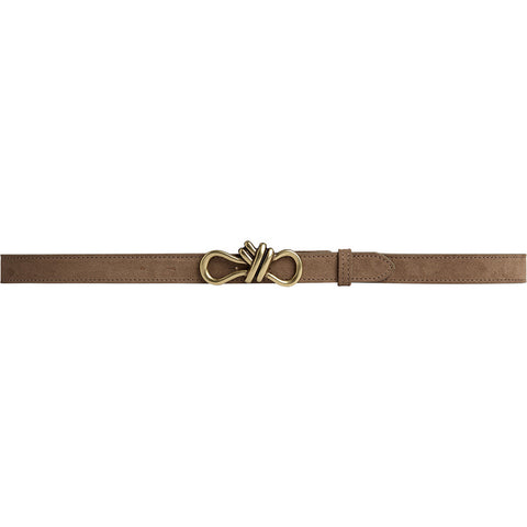 DEPECHE Feminine suede belt with buckle Belt 224 Taupe