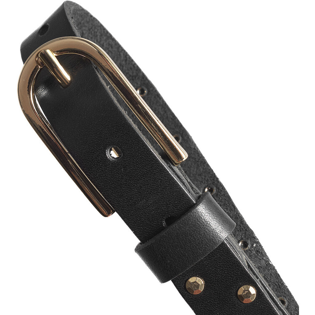 DEPECHE Femnine belt with studs Belts 099 Black (Nero)