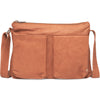 DEPECHE Functional and beautiful crossover leather bag Cross over 014 Cognac