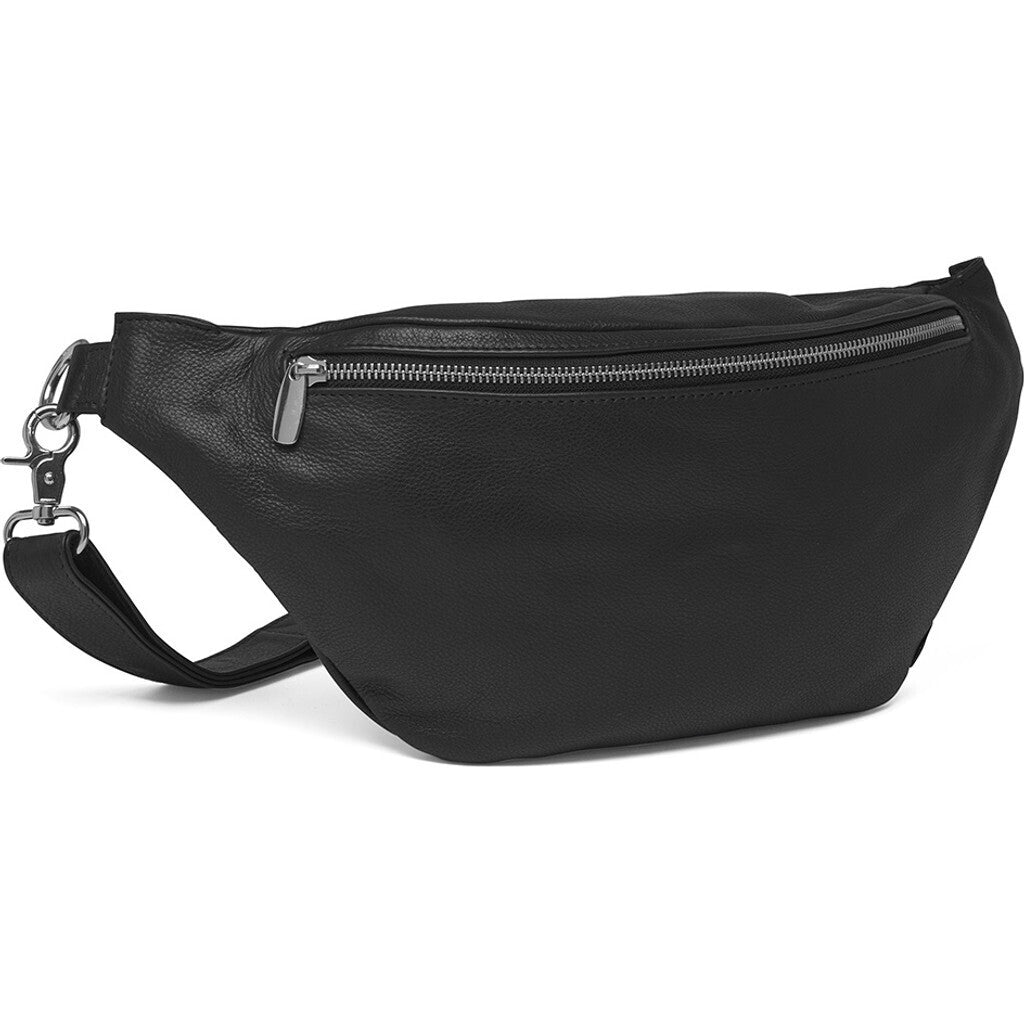 DEPECHE Functional and beautiful leather bumbag Bumbag 099 Black (Nero)