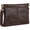 DEPECHE Hair-on leather clutch Clutch 161 Dark brown