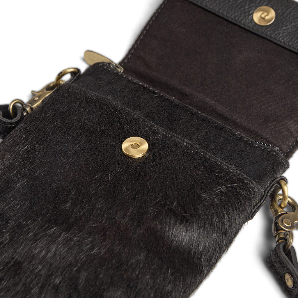 DEPECHE Hair-on mobilebag Mobilebag 095 Jet Black