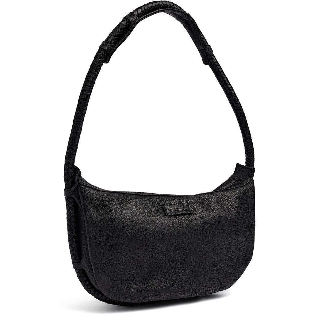 DEPECHE Handbag with beautiful braided strap Shoulderbag / Handbag 099 Black (Nero)