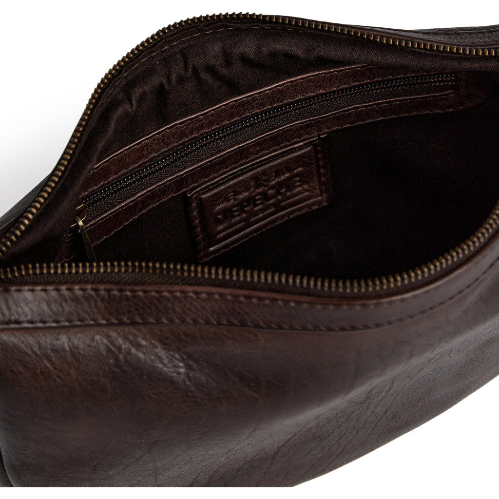 DEPECHE Handbag with beautiful braided strap Shoulderbag / Handbag 161 Dark brown