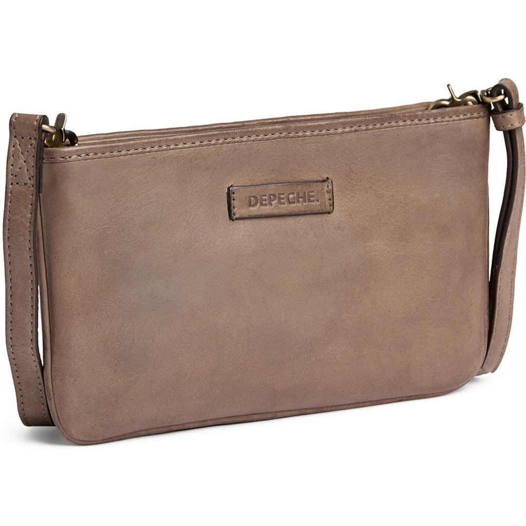 DEPECHE Handwoven calf leather clutch bag Small bag / Clutch 250 Dark Taupe