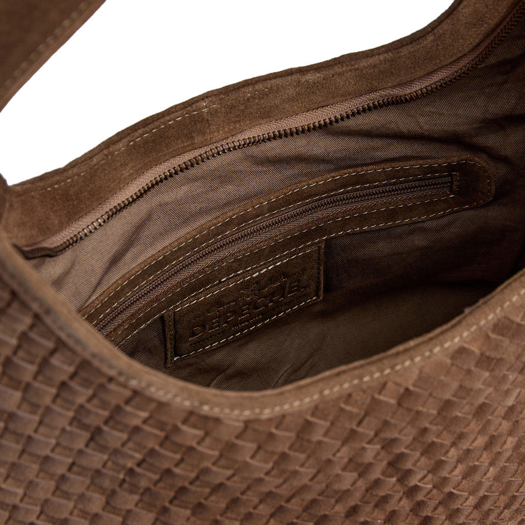 DEPECHE Handwoven suede handbag Shoulderbag / Handbag 007 Mud