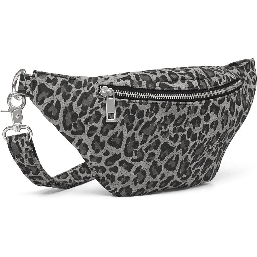 DEPECHE High-quality leather bumbag Bumbag 281 Grey leo print